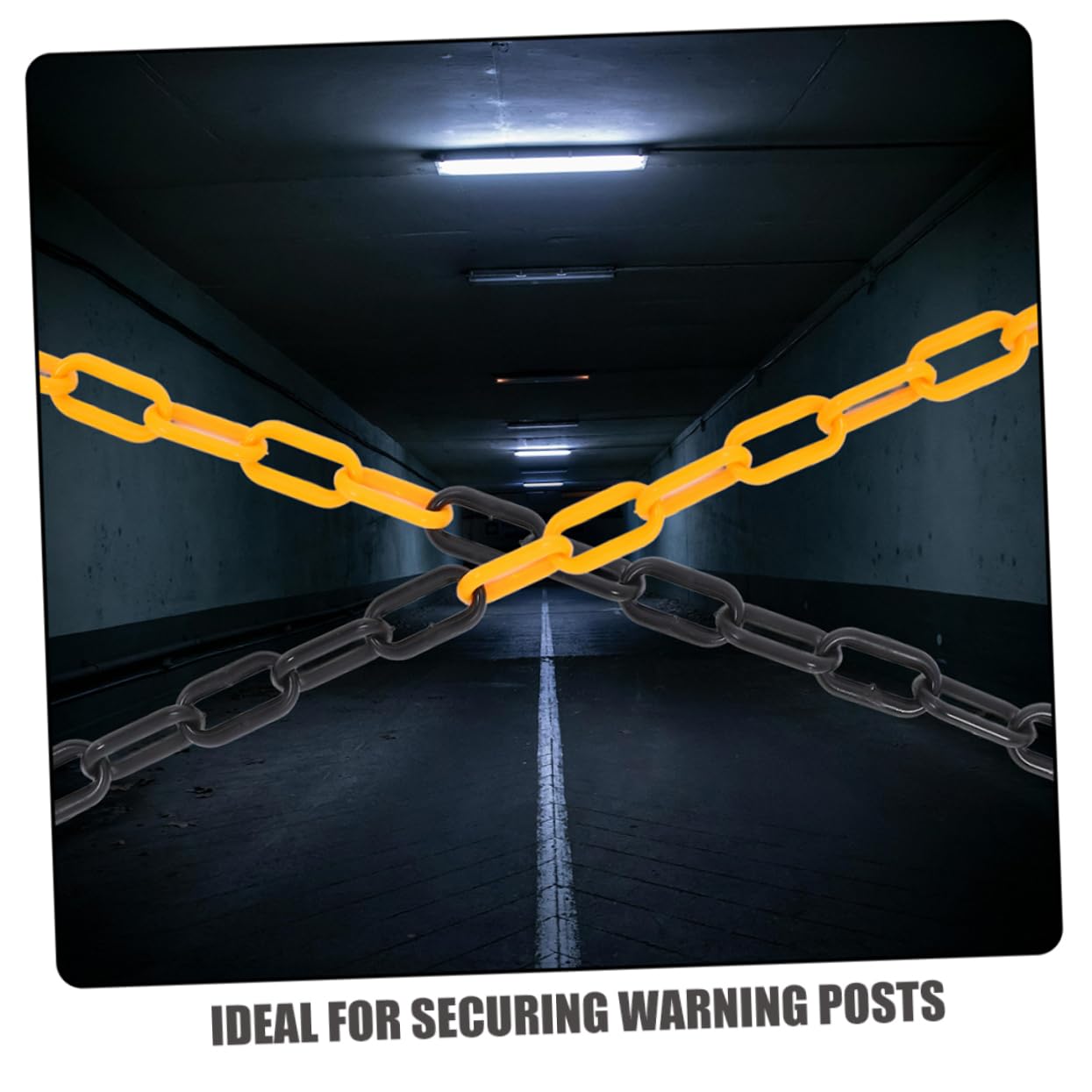 Versatile Plastic Barrier Chain Traffic Safety Delineator for Parking Lots Construction Sites Event Security Weather Resistant Easy Installation