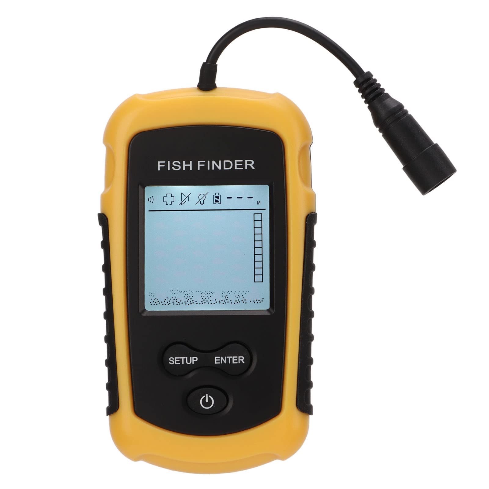 Pilipane Ecoscandaglio Portatile Per Pesci, Attrezzatura Da Pesca Per Barche Da Kayak Da Ghiaccio In ABS, Ecoscandaglio Subacqueo Intelligente Con Sonda, 100 M Di Profondità, 200 KHz