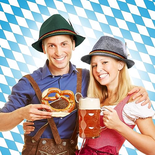 Image of Funtery 6 Pcs Oktoberfest Hats for Men German Hats Felt Bavarian Costume Accessories for Adults Unisex Party
