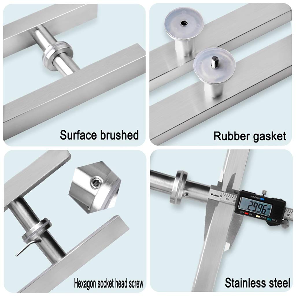 Maniglia per porta scorrevole per porta del fienile Maniglia per porta push-pull commerciale a tubo quadrato in acciaio inossidabile resistente/Maniglia per porta in vetro/Maniglia per porta