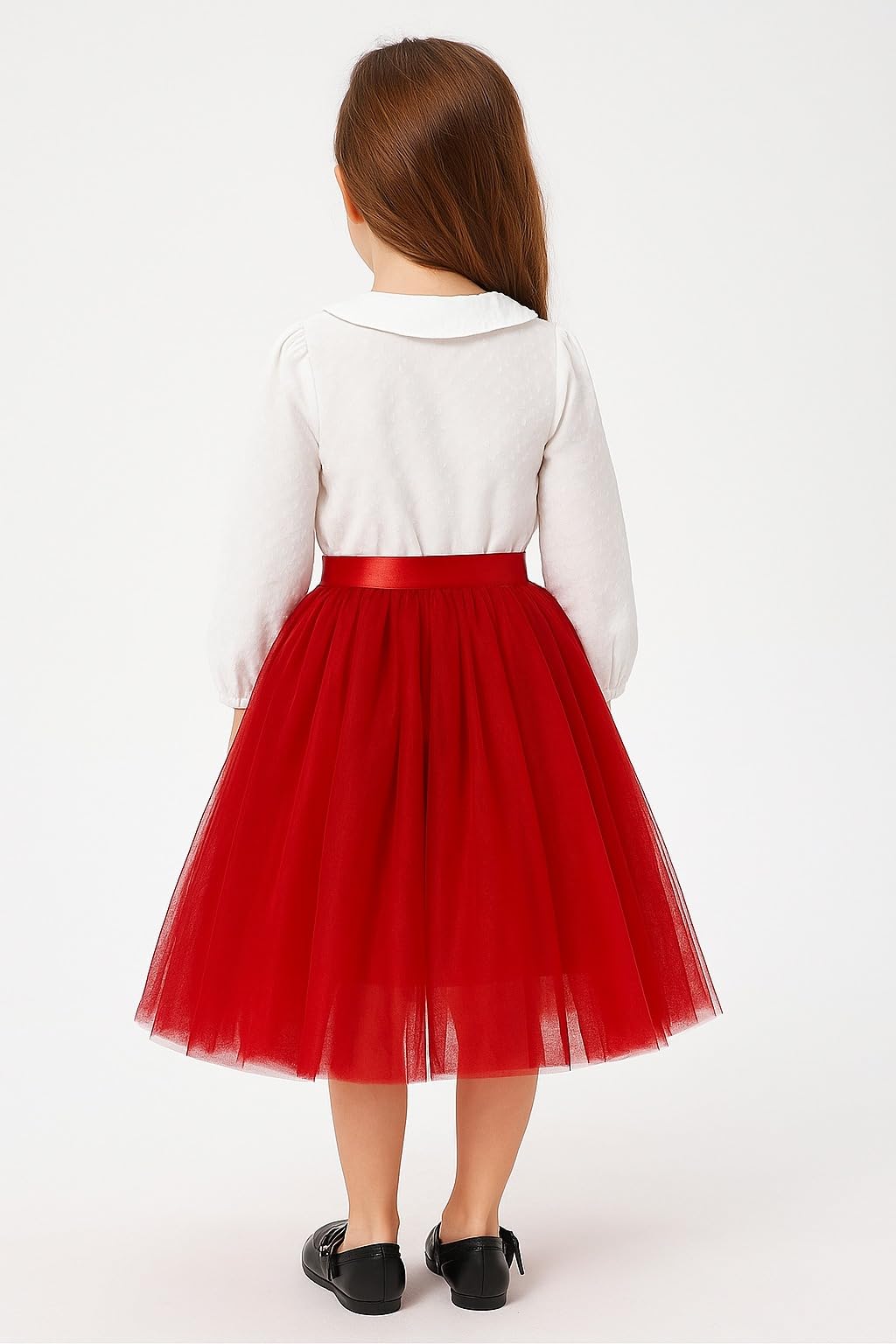 R Cube Girls Tulle Skirts A-line Mesh Skirt Tutu Skirts Dress for Toddler Girls Pack of 2(Red&Rani10 Years - 11 Years) - Image 3 thumbnail