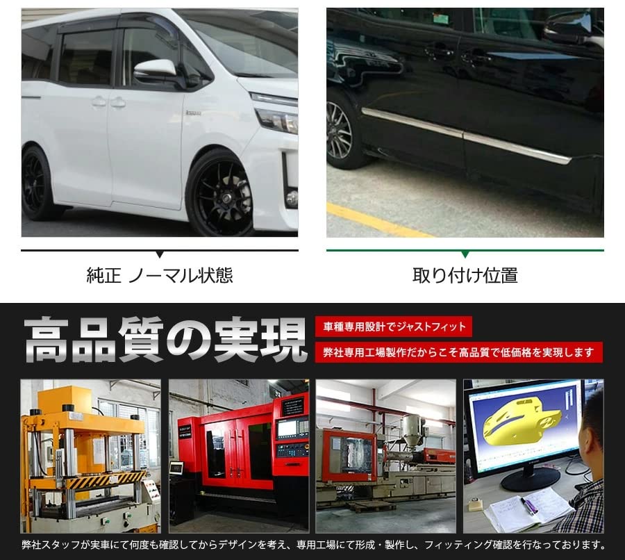 Amazon | BM トヨタ ノア/ヴォクシー 80/85系 ZS用 サイドドア