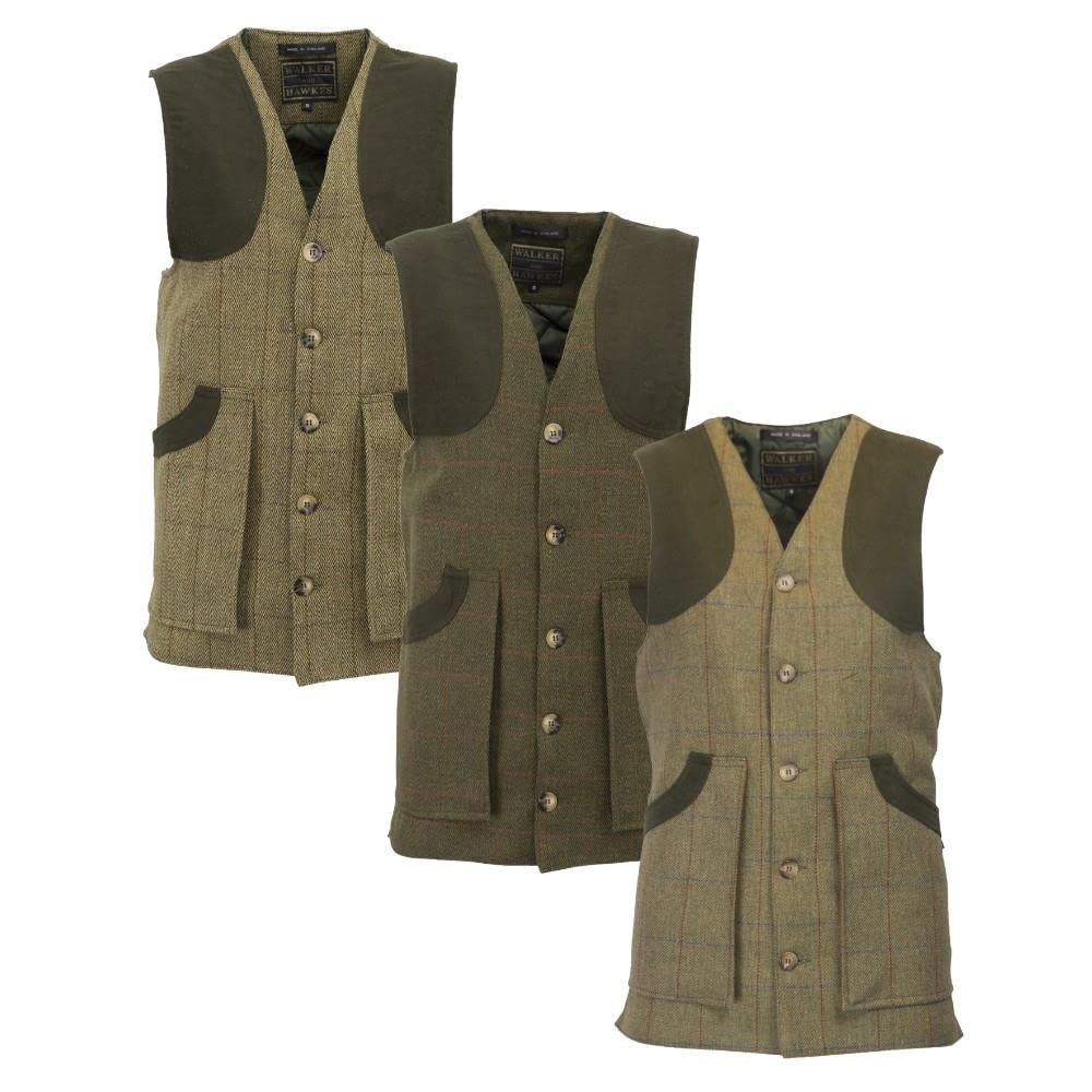 Walker and Hawkes Winston - Chaleco de Tweed para Hombre - Inspirado en la hípica y la Caza