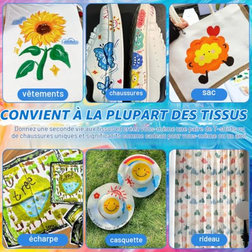 Peintures pour Textiles, Peinture pour Tissu, Peinture Textile Lavable – vue 6