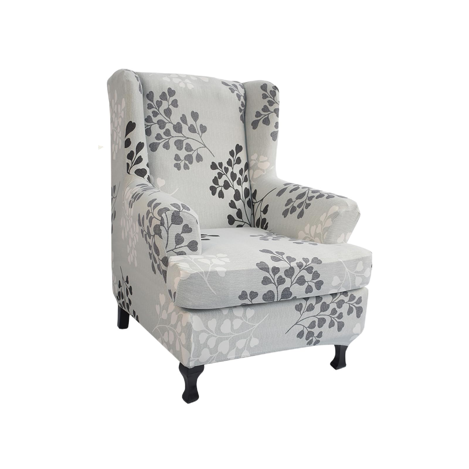 NILUOH Wing Chair Slipcovers 2 Pieces Stretch Spandex Wingback Chair Covers Sofa Slipcover Printing Wingback Armchair Slipcovers Furniture Protector Couch Soft with Elastic Bottom, 11