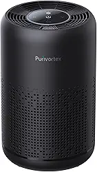 Purificador de ar HEPA para quarto – filtra odores de pelos de pelos – Portátil com esponja de fragrância – Modo de suspensão e controle de velocidade – AC300 (preto)