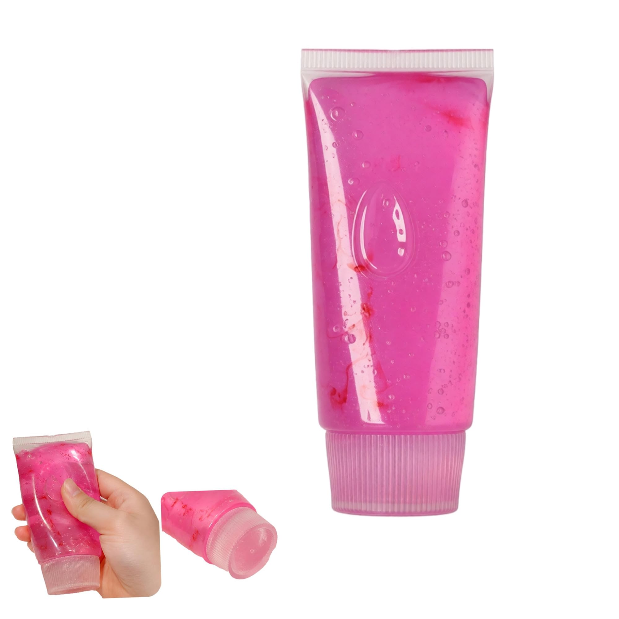 Squishy Toys,Pink Toothpaste Squishy ,Slow Rising Sensory Entertainment,Fidget Toys，Stress Balls for Adults,squeezy squishy ,Clear Jelly Sensory Gift to Relieve Stress