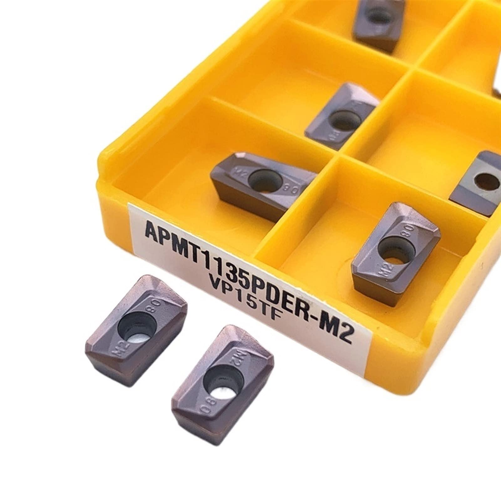 Torneado de insertos indexables de carburo APMT1135 M2-15TF Insertos de carburo Torno Cortador Herramienta torneado Máquina CNC Herramientas corte(APMT1135 M2-15TF)