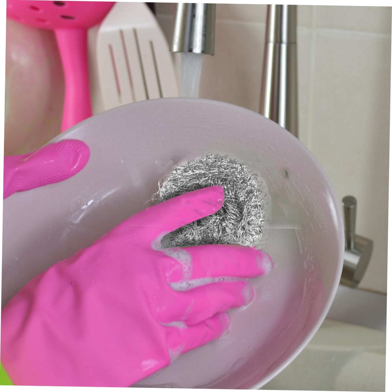 4pcs Stainless Steel Scourers Kitchen Spiral Scrubbers Stainless Steel Scrubbers Kitchen Spiral Scourers Kitchen Cleaning Ball