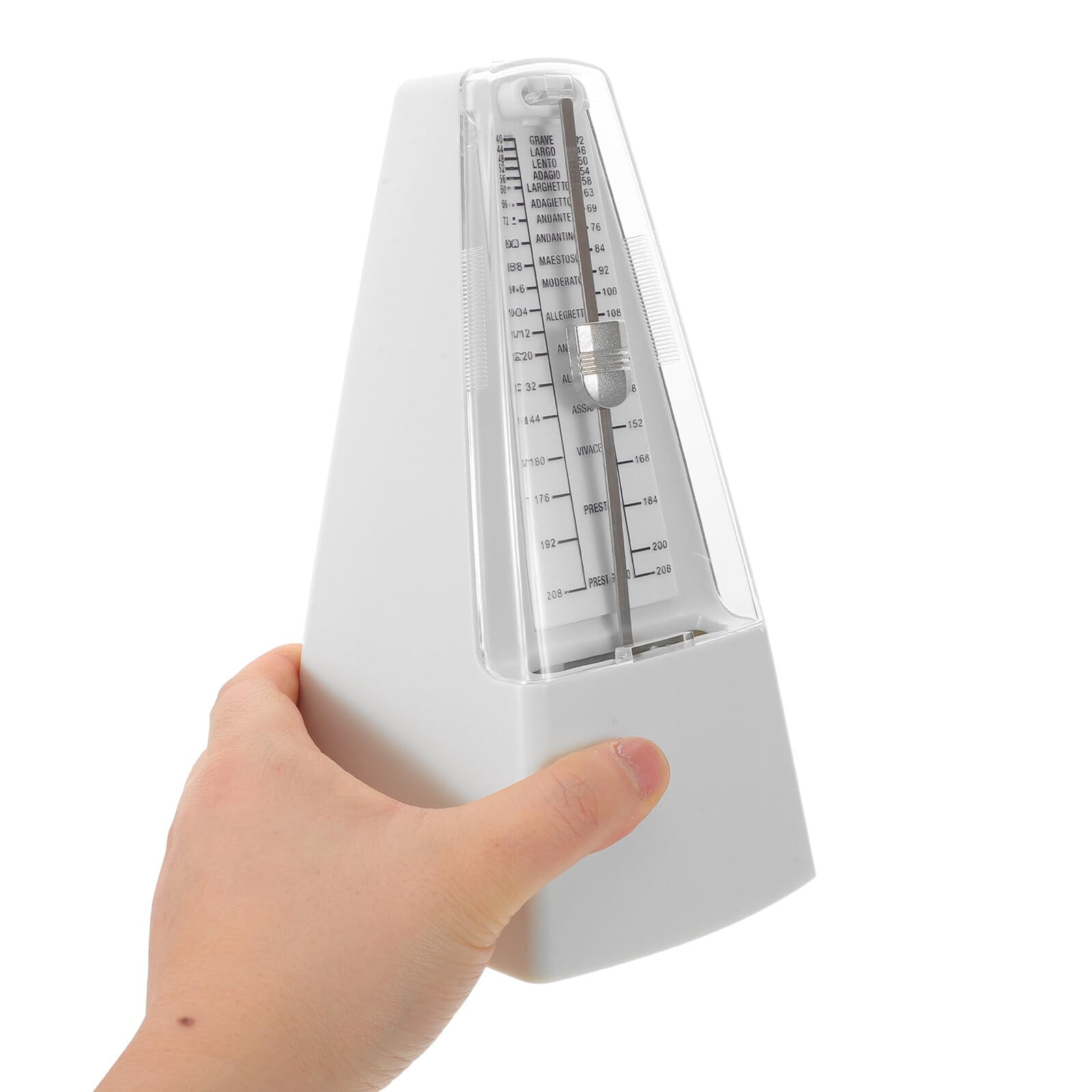 Métronome Mécanique de Piano Précis pour Guitare et Violon, Blanc