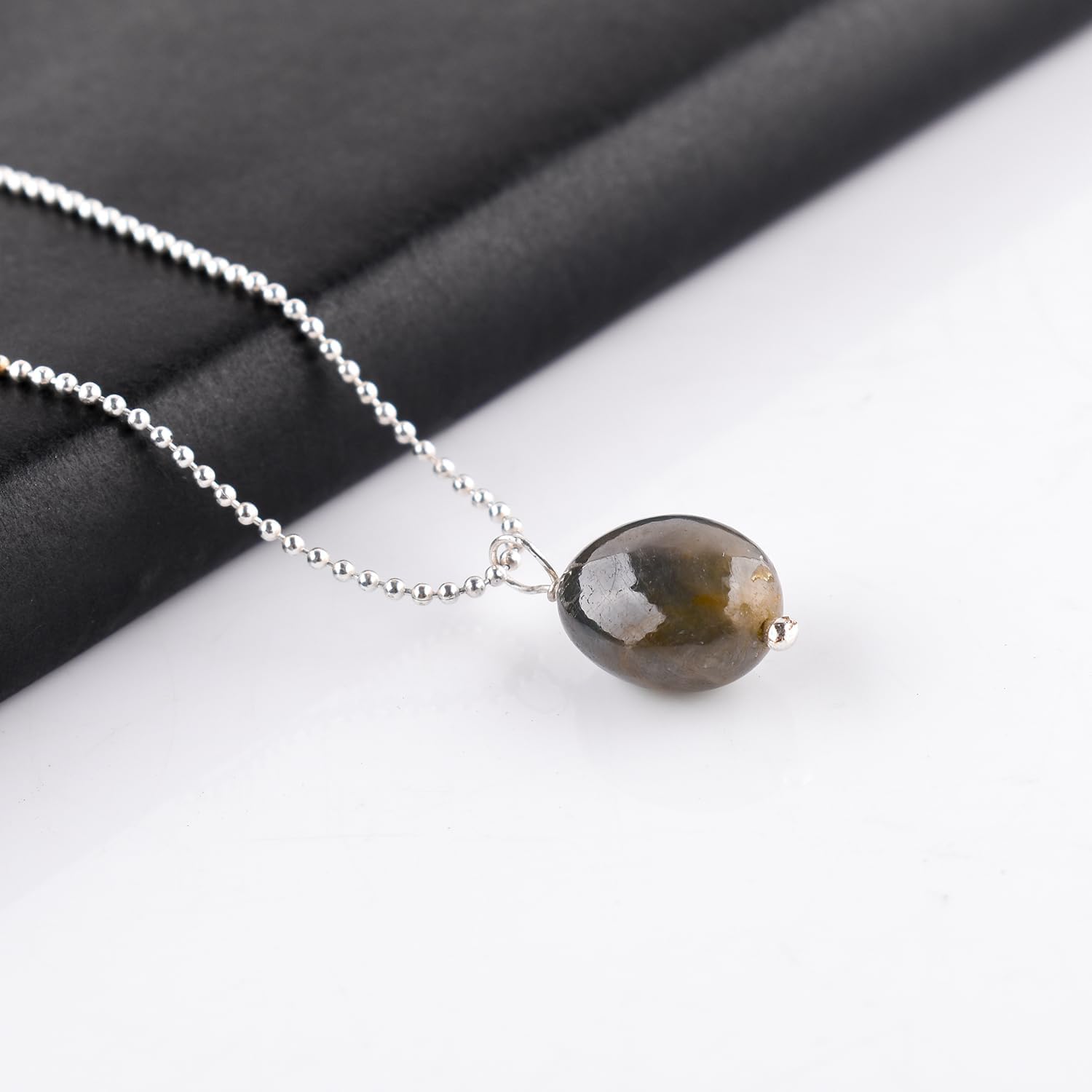 Natural Gemstone Pendant Necklace, Rough Stones, Chakra Crystals, Silver Plated, Birthday, Dainty, Handmade Jewelry, Minimalist, Wedding, Gift for Women - Image 2