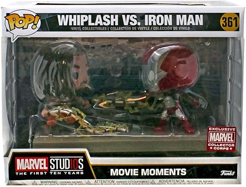Pop! Momentos de la película Funko Iron Man 2 Whiplash vs Iron Man Collector Corps Exclusivo
