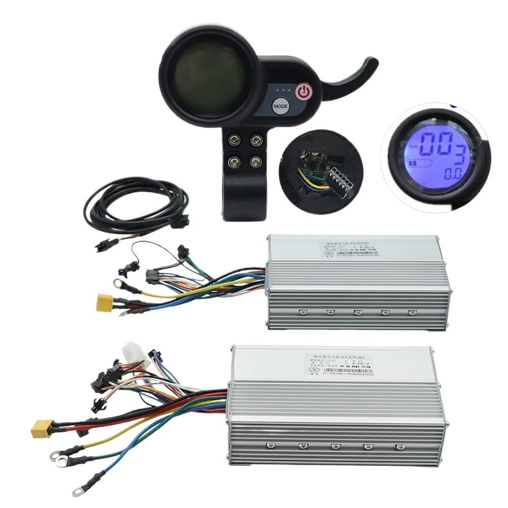Centralina Monopattino Elettrico Display del controller for scooter elettrico da 60 V, 25 A e 50 A for a doppio motore, for uso con scheda elettrica for bici(60V 50A set)