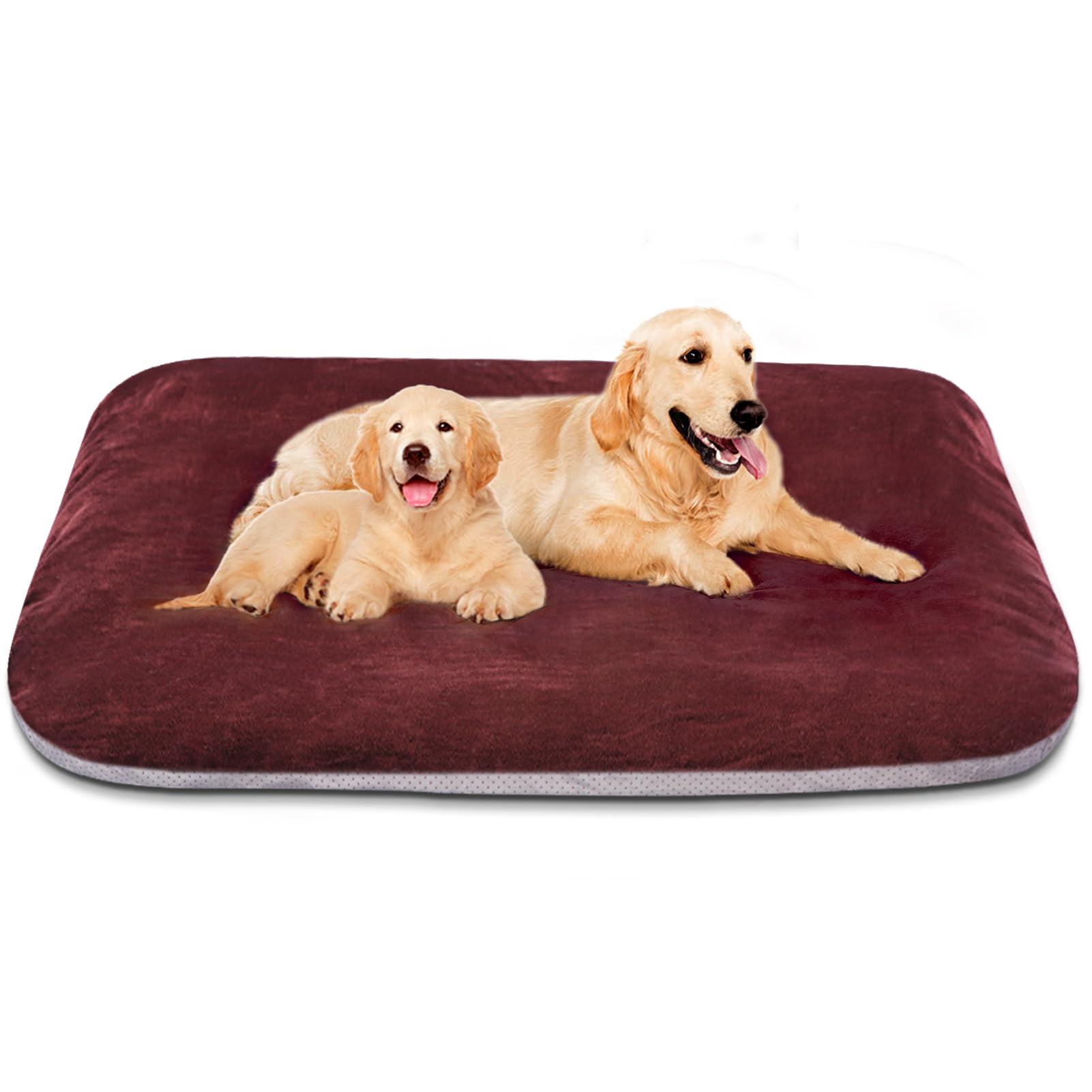 Magic Dog Super Soft Extra Large Dog Bed, 47 Inches Jumbo Orthopedic Foam Pet Beds with Anti Slip Bottom, Dog Sleeping Mattress with Removable and Washable Cover, Burgundy XL,47 X 39 X 3.7 (B08HQ4C96G) Amazon Price History, Amazon Price Tracker