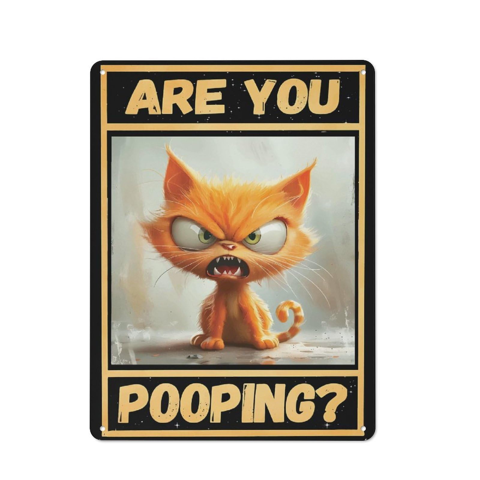 Junmoney Style-4 Rustic Metal Wall Sign 40X30cm Featuring Are You Pooping For Garage Wall, Tin Sign Wall Decor For Garages And Workshops