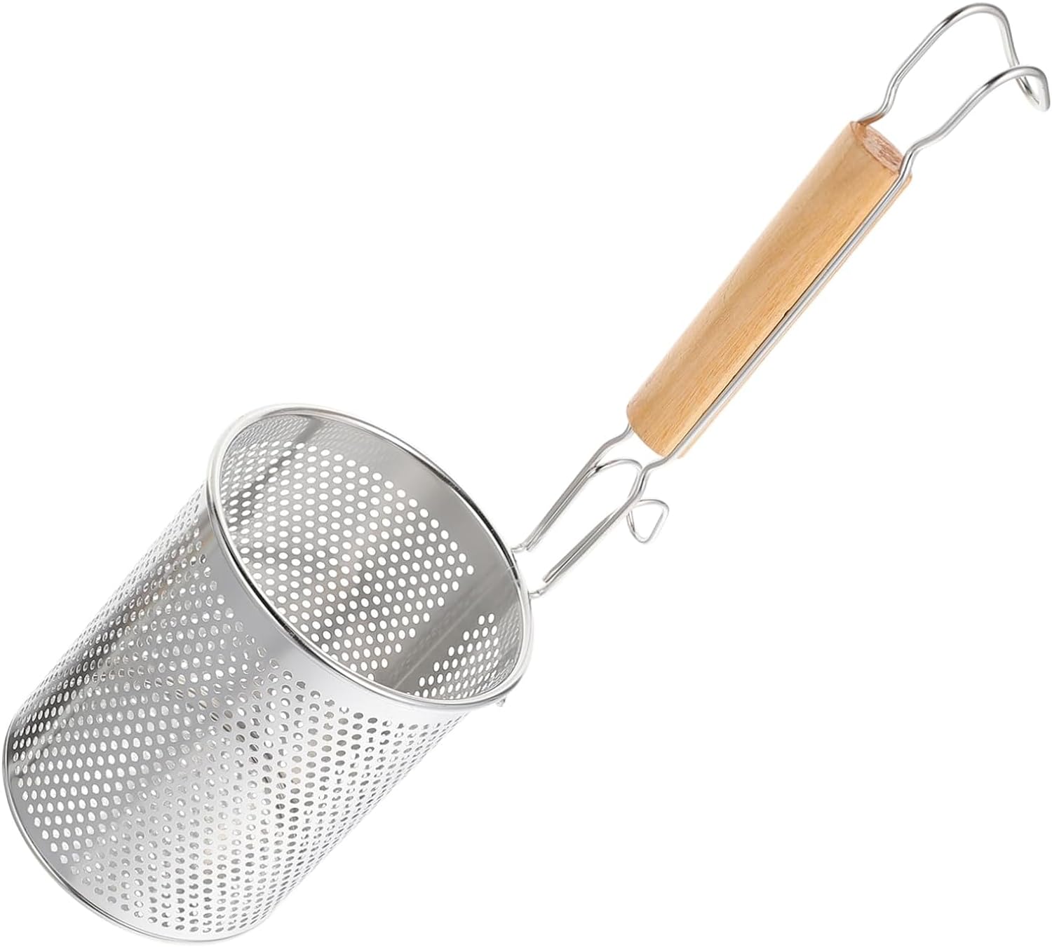 Stainless Steel Pasta & Noodles Strainer Basket – Micro-Perforated