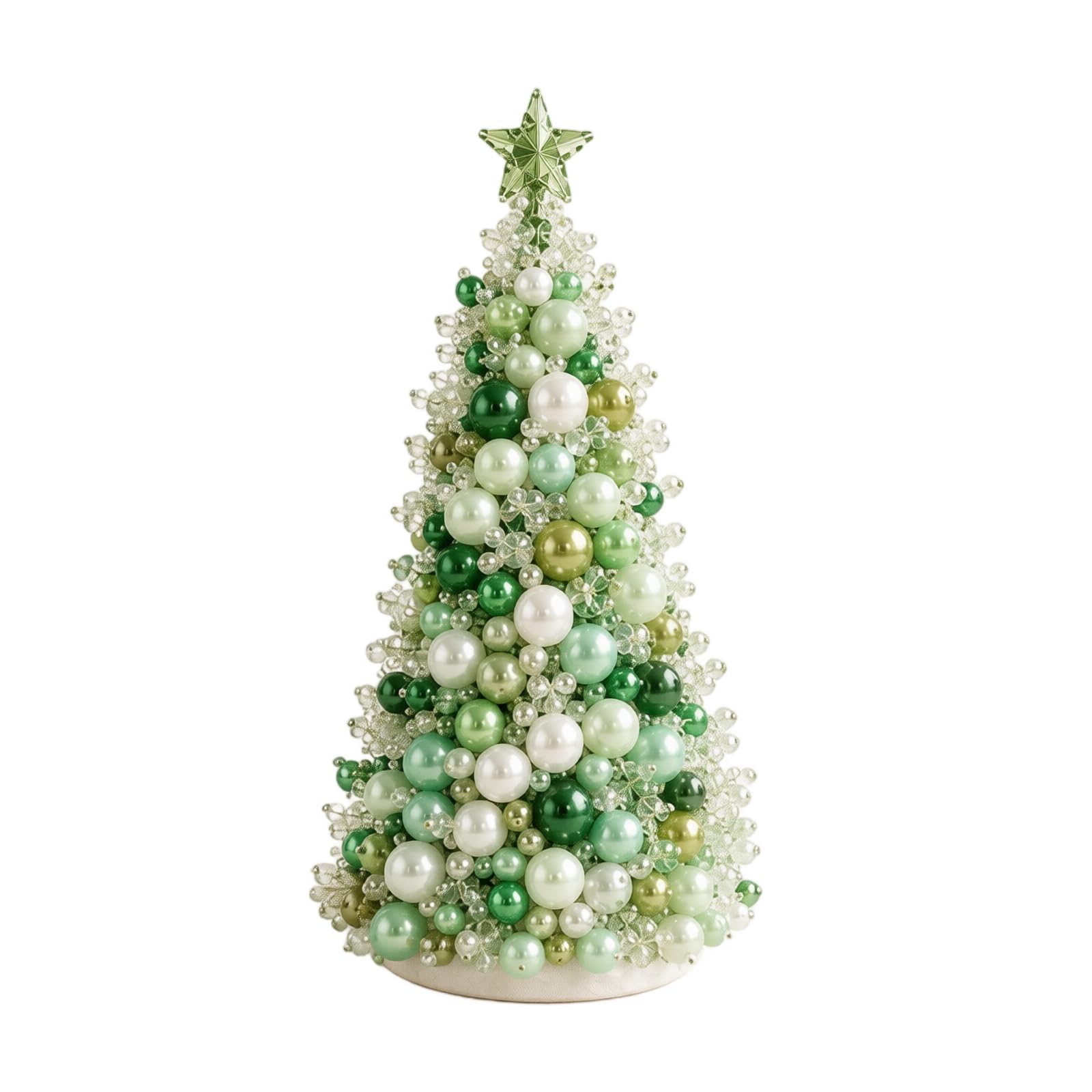 Beaded Christmas Tree Kit with Stand Wire Rods Assorted Beads Pendant