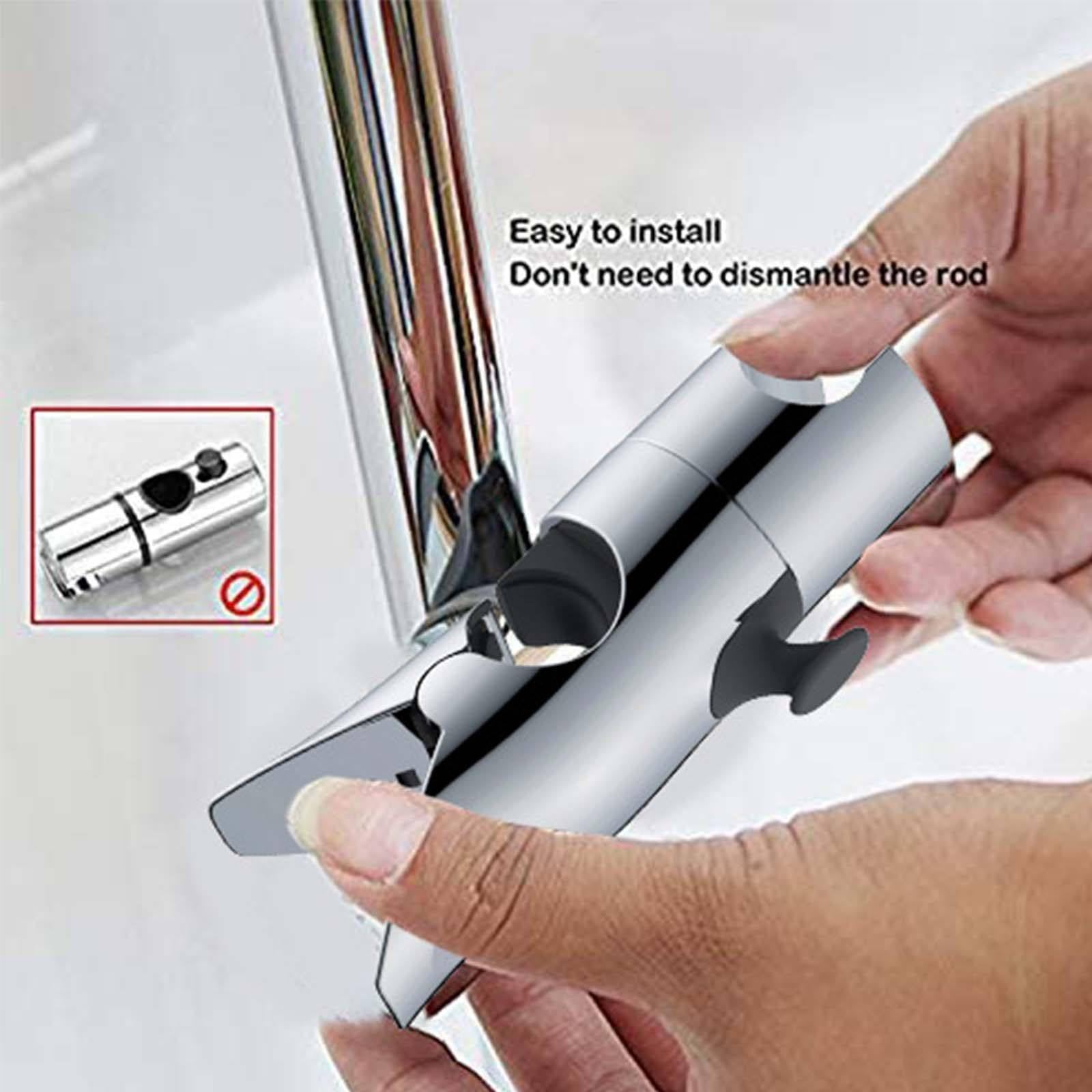 Soporte Ducha Pared para Poste de Ducha Soporte Alcachofa Ducha Altura Ajustable Soporte Ducha Ángulo Ajustable 360° Soporte de Ducha Ser Aplicable Apertura 18-25 mm Soporte para Ducha
