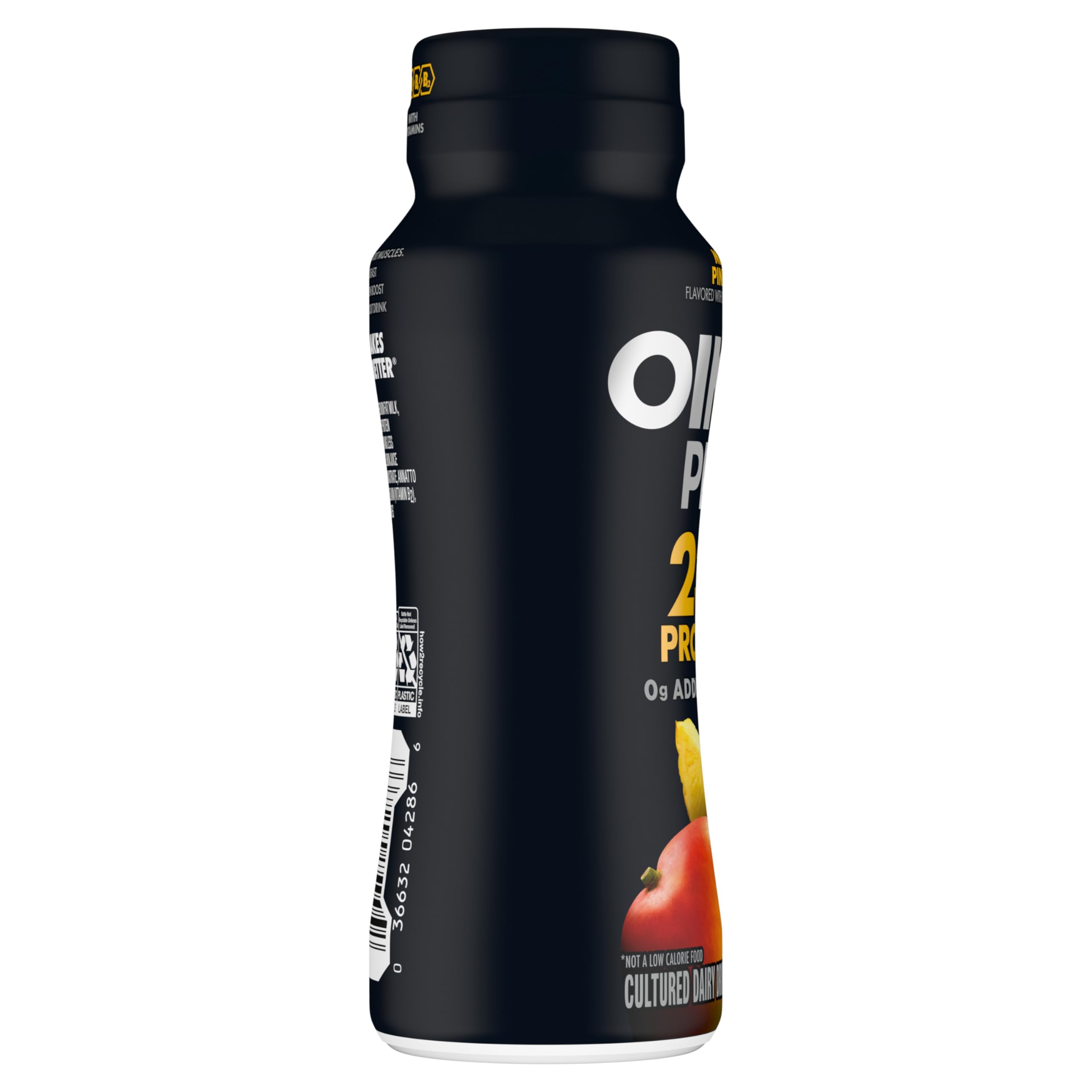 Oikos Pro Mango Pineapple Cultured Dairy Drink, 23 Grams of Protein, 0g Added Sugar, Just Delicious High Protein Snacks, 7 FL OZ Bottle