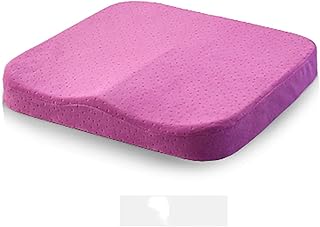 LJWLZFVT Cojín para Silla Oficina Cojín Ergonómico de Dimensión Grande para Silla de Ruedas, Gamer, cojin de asientocojines para sillasCojín viscoelástico-Púrpura estándar 41x41x6cm