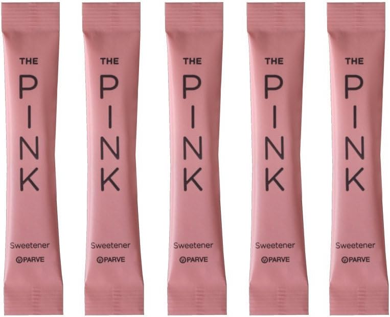 THE PINK - Zero Calorie Calcium Saccharine Sweetener 2000 Individual Serving Stick Packets - U Parve/Kosher