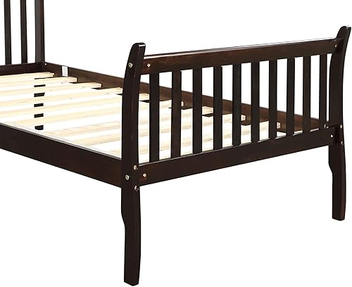 Miniatura 9 de Merax Base de cama individual, cama de plataforma individual con cabecero y estribo, marco de cama individual de madera con soportes de listones