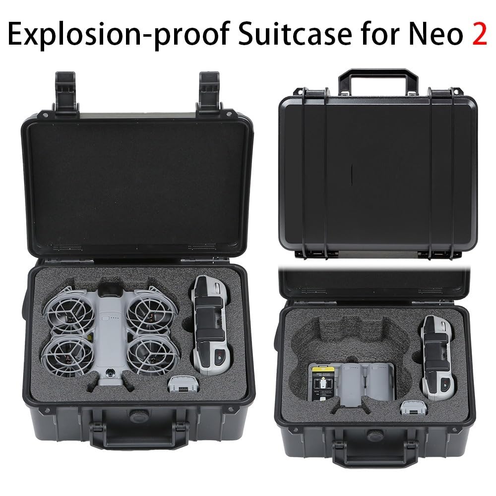 Wodoodporna twarda torba do przenoszenia nadaje się do DJI Neo 2 Drone, torba do przechowywania o wysokiej wytrzymałości, akcesoria do dronów