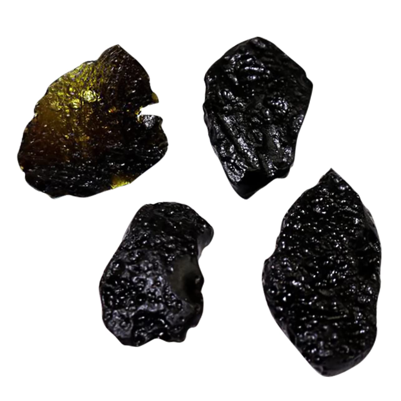JOINPAYA 4pcs 2.5-3.5cm Black Meteorite Pendant Educational Ornament Science Teaching Material Desktop Decor