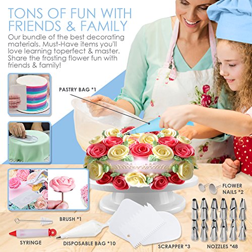 image for AJ GEAR [205 pcs] Cake Decorating Supplies - Professional Cupcake Deco