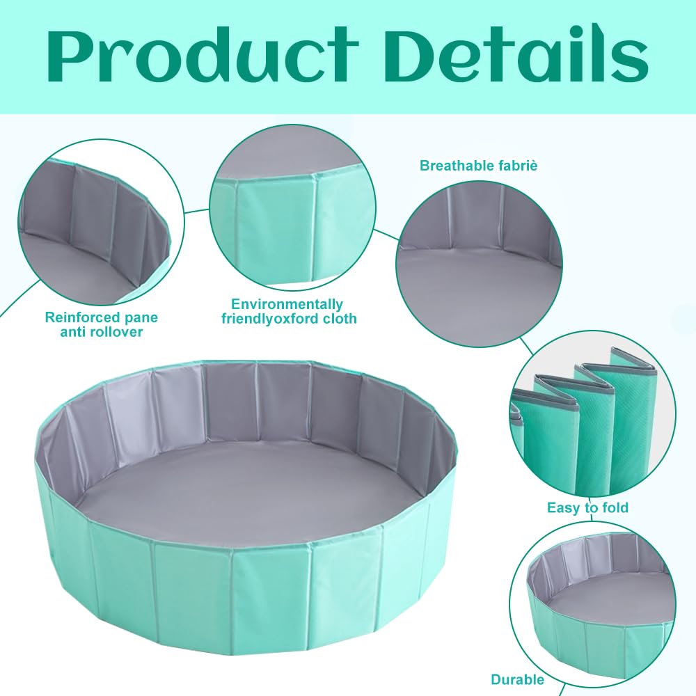 Foreverup Ball Pit, Foldable Baby Ball Pit, 80 CM Kids BallPit for Children Girls Boys Portable Ocean Ball Pit - Image 4