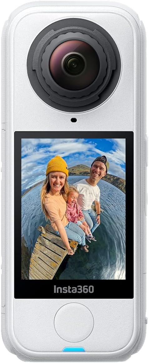 X4 Air - Lightweight 165g 8K 360 Camera, Invisible Selfie Stick Effect, Replaceable Lenses, Shoot First & Frame Later, Built-in Wind Guard, FlowState Stabilization, AI-Powered App