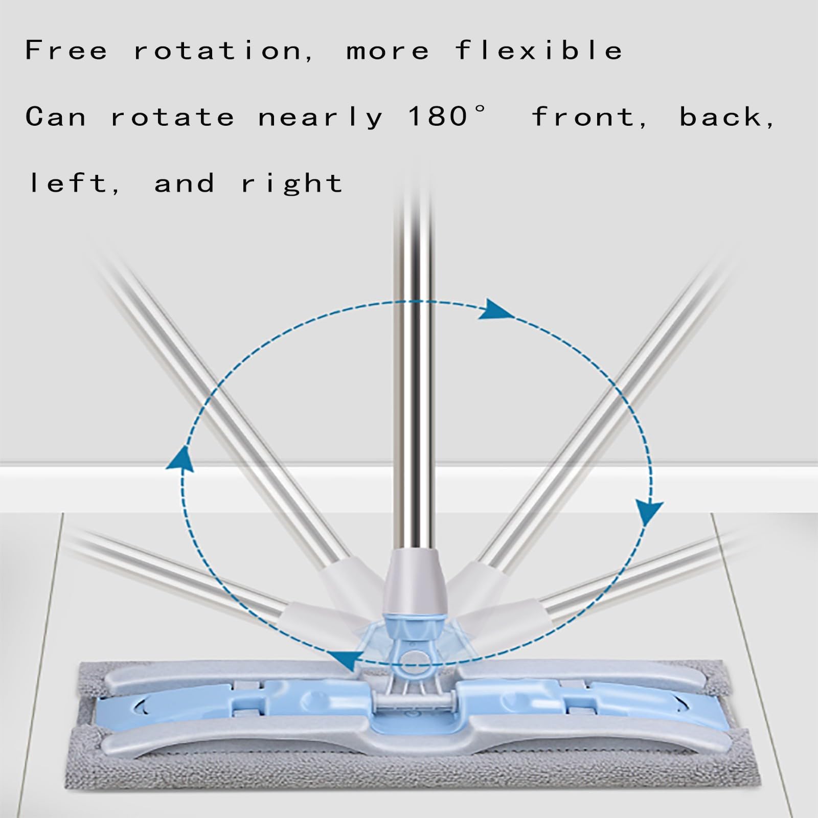 Fregona de microfibra para limpiar pisos - Fregona para pisos de madera Fregona para polvo húmeda y seca para limpieza de pisos, ideal para madera dura, laminado, baldosas A,38 * 120 * 8cm