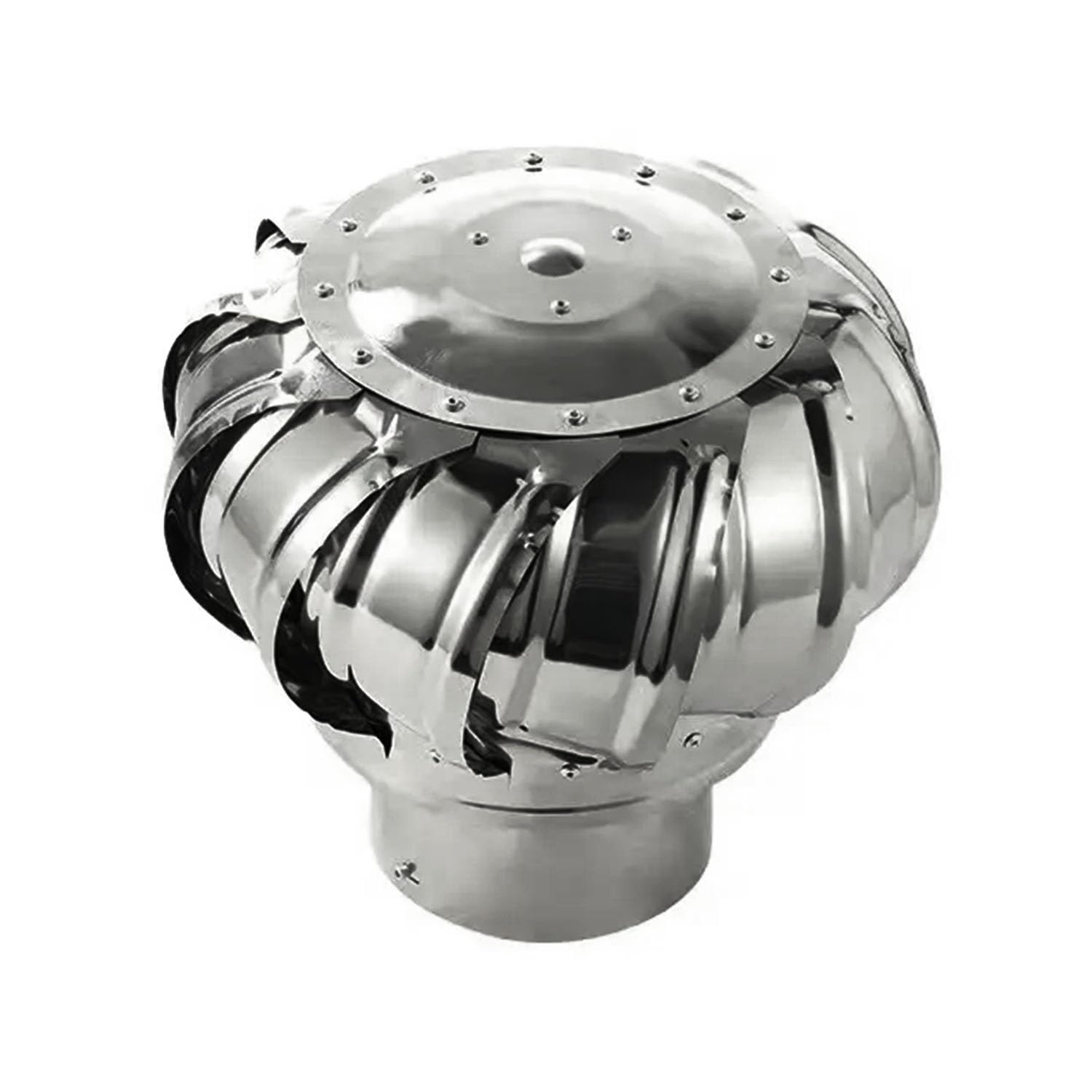 Chapeau de Cheminée Ventilé Anti-refoulement 100 150 200 mm,Extracteur de Fumées Rotatif Éolien Acier Inoxydable,Couvercle pour Trou de Cheminée pour Tuyau de Toit Hotte Aspirante(100 mm)