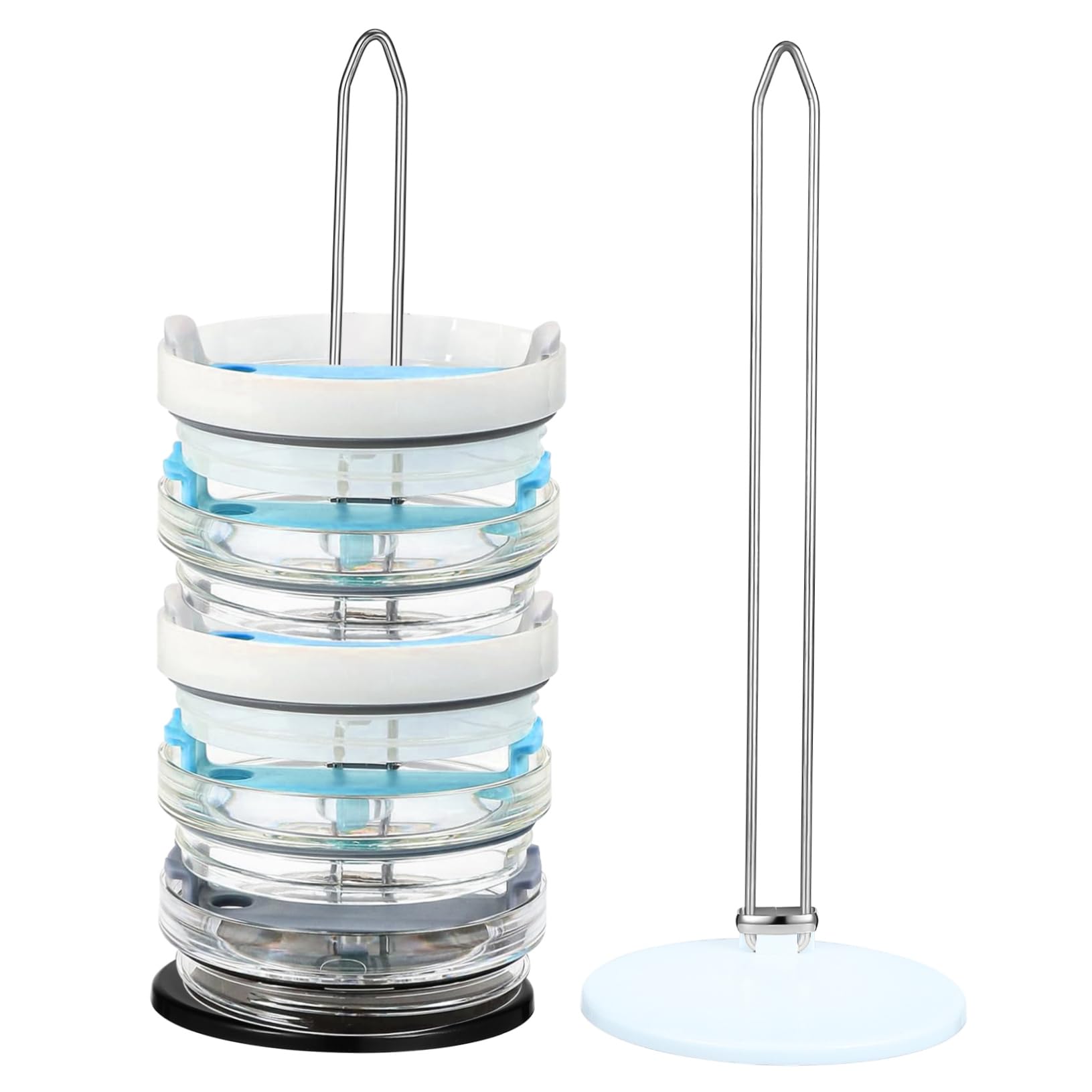 MUCKLILY 2Pcs Water Bottle Lid Holder Vertical Tumbler Lid Organizer for Kitchen Storage Space Saving Design and Simple and Elegant Cup Lid Rack