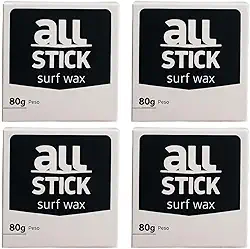 Parafina Surf All Stick 80g Parafina para prancha de surf, longboard, Skimboard, Funboard Kit com 4 und + raspador