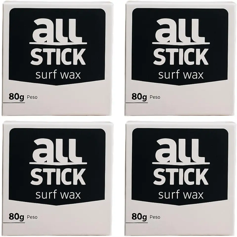 Parafina Surf All Stick 80g Parafina para prancha de surf, longboard, Skimboard, Funboard Kit com 4 und + raspador