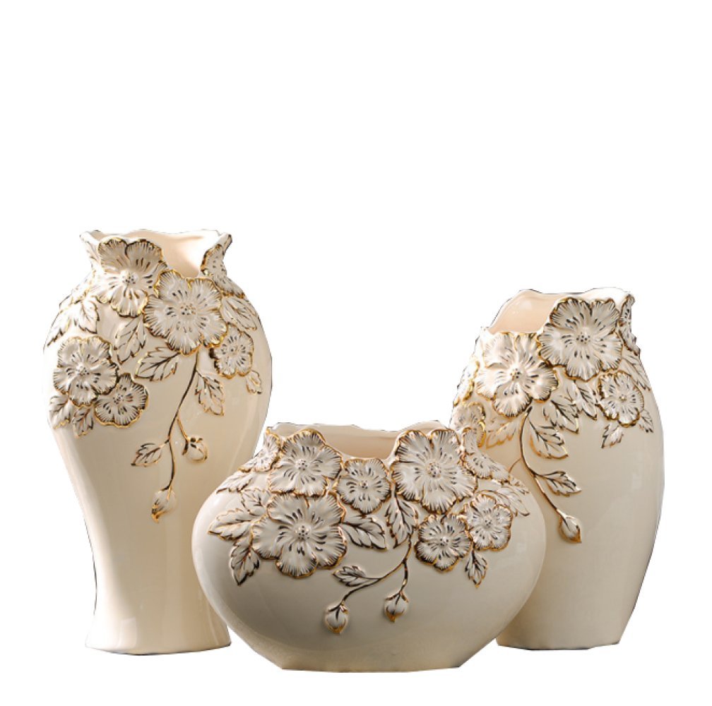 Vase en céramique de luxe ZM pour une décoration raffinée de meuble TV