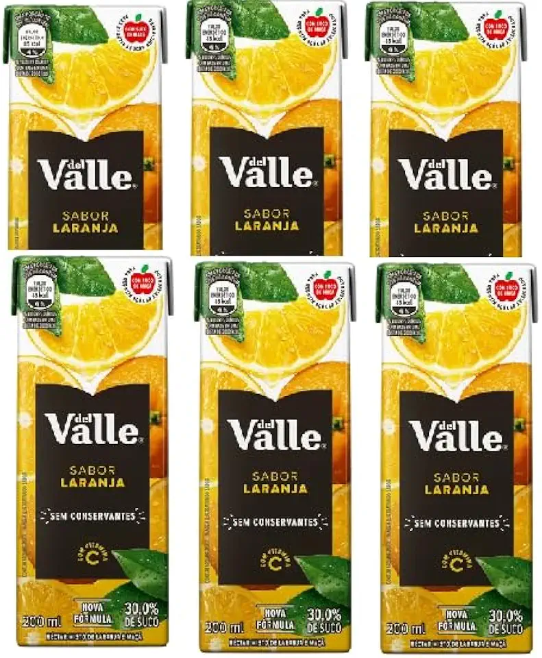Suco - Nectar Del Valle Laranja 200ml 6 Unidades