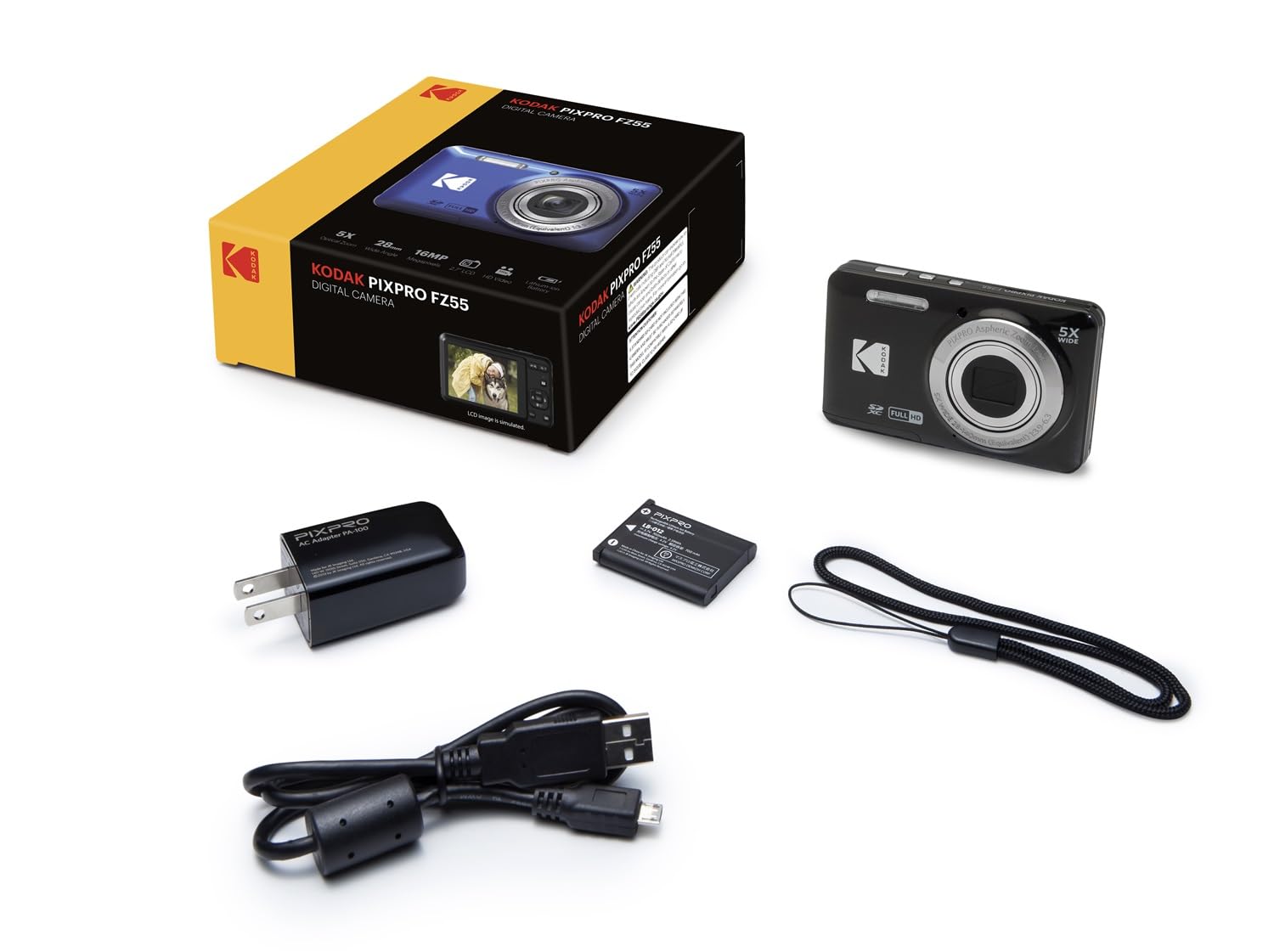 Amazon.com : Kodak PIXPRO FZ55 Digital Camera (Black) + Point