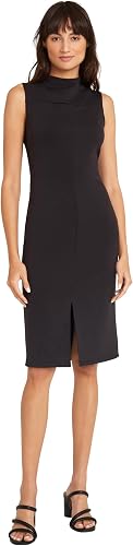 Luxely For Maggy London Sophisticated High Neck Sleeveless Seam Details and Slit