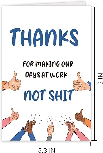 Miniatura 7 de Divertidas tarjetas de agradecimiento para jefe gerente compañero de trabajo, divertido compañero de trabajo, tarjeta de jubilación, nuevo trabajo,