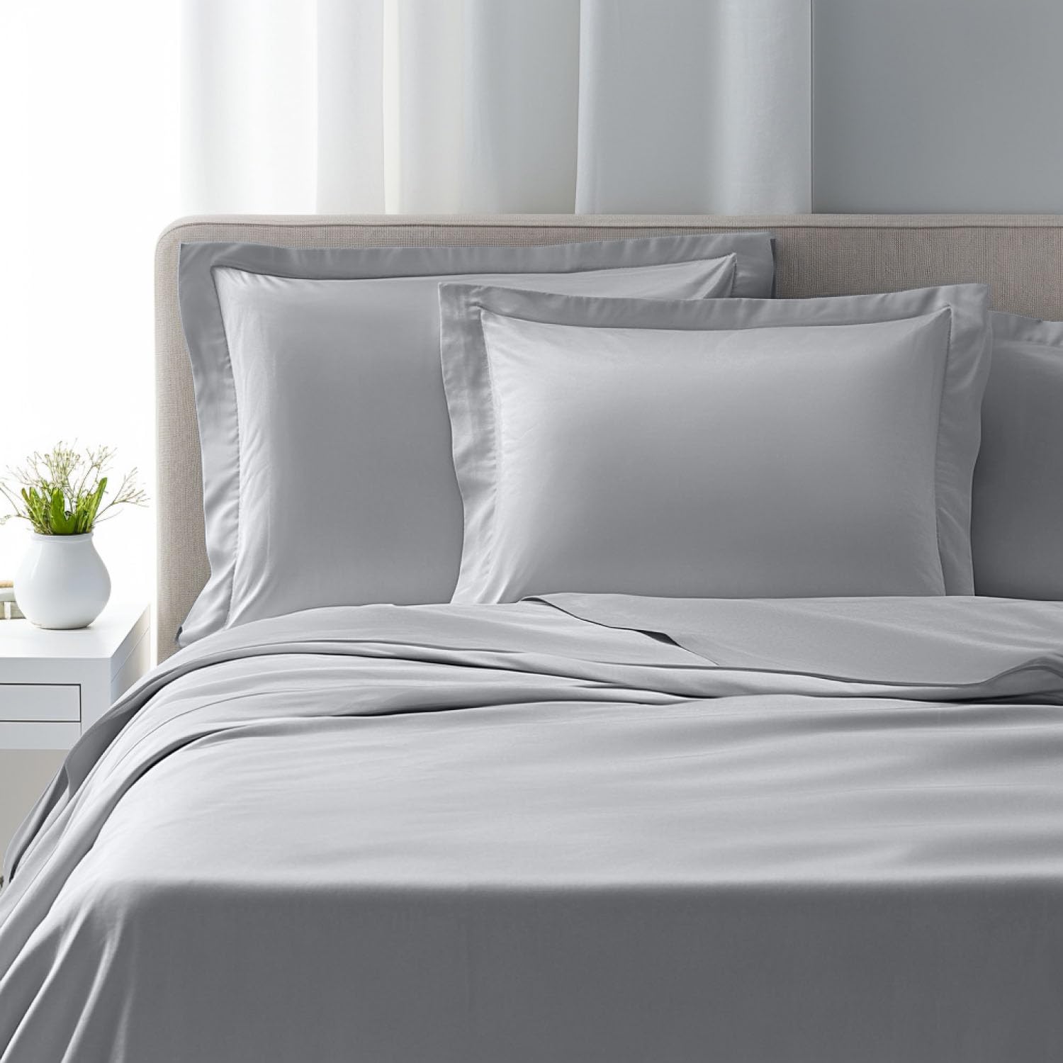 domus&trend - Completo Letto Matrimoniale con Lenzuola Matrimoniali Cotone Percalle 100% 255x295 + 1 Lenzuolo con Angoli Matrimoniale Coprimaterasso Sotto 200x180x30 + 2 Federe Cuscino Letto 50x80