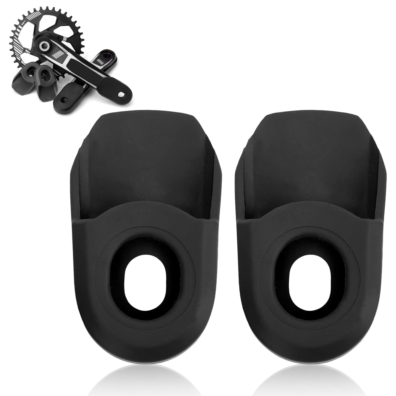 1 Paio di Protezioni per Pedivelle da Bici Guarnitura in Silicone Copertura Protettiva per Guarnitura Shell Case Parti di Biciclette per La Maggior Parte delle Bici da Strada Mountain Bike