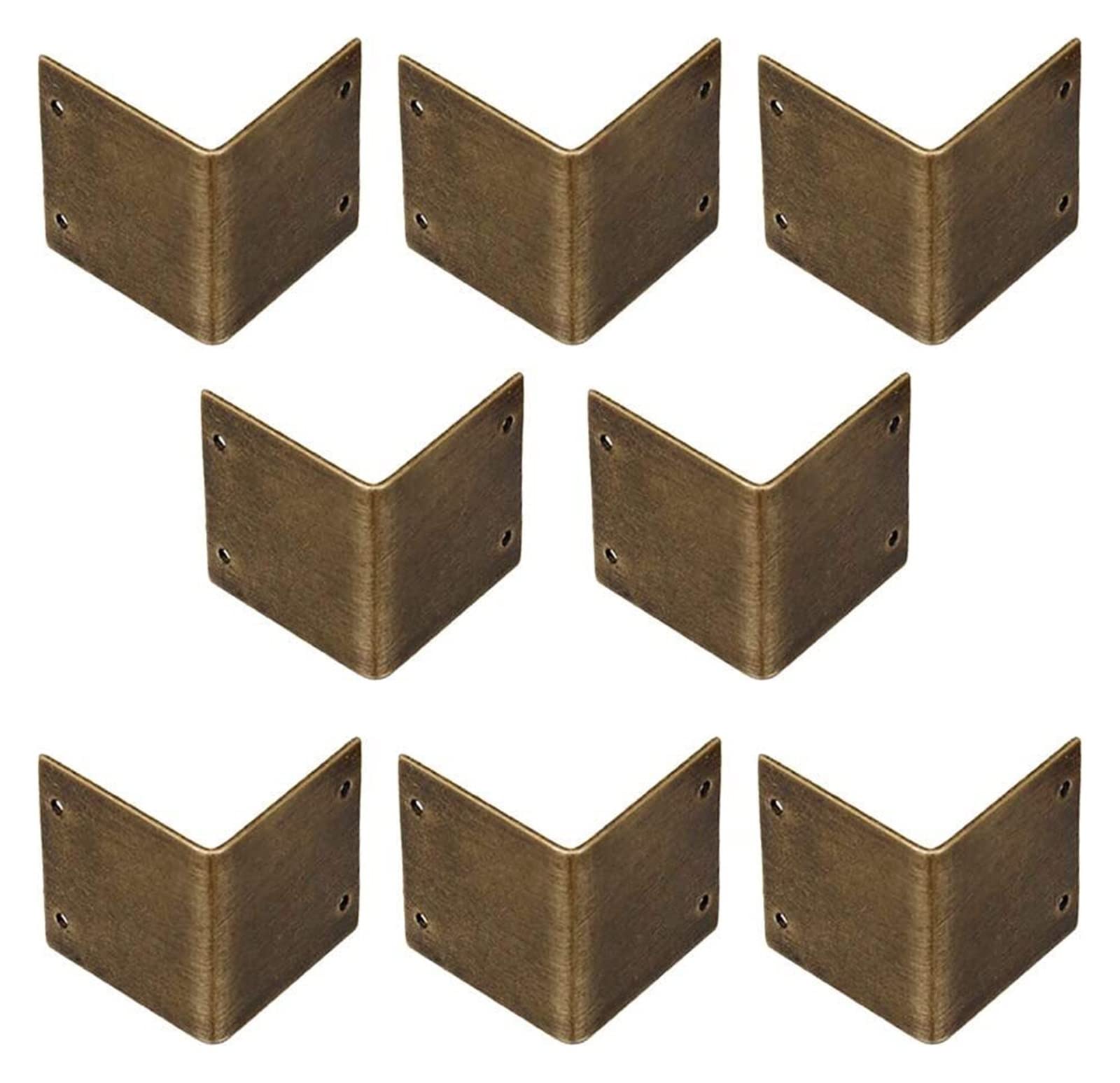 Sbjklyrn One Color Corner Guard, Edge 8Pcs Pure Brass 90 Degree Right Angle Corner Protector Corner Braces Camphorwoodcorner Edge Cover