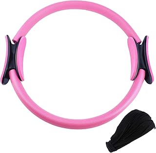 Anillo de resistencia para pilates, doble agarre, círculo mágico de ejercicio, anillo de yoga con doble mango, pérdida de peso, 35,5 cm
