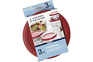 Replacement Lids for Glass Food Storage, 4 Cup Round (Compatible with Pyrex...