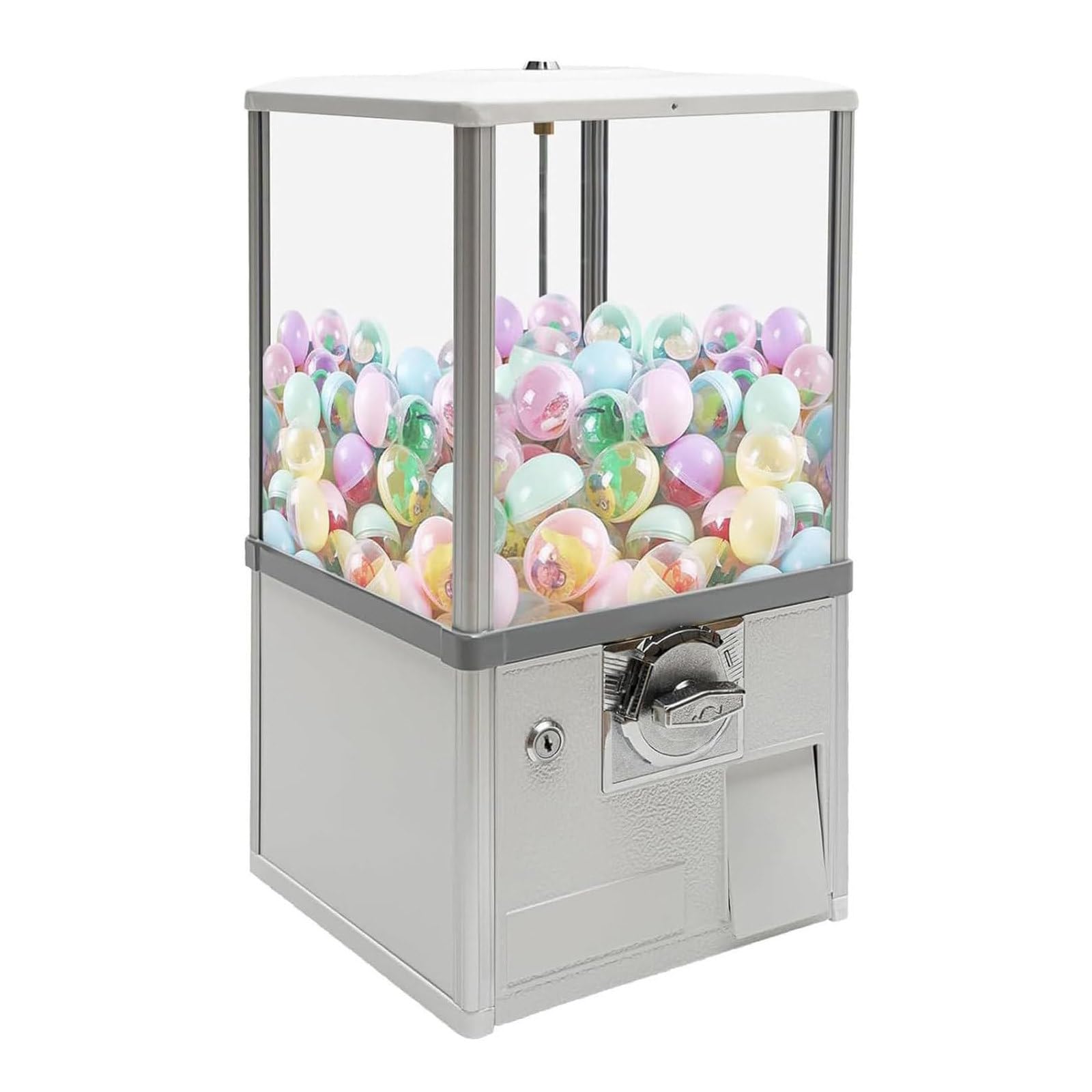 JJENXYYDS Vending Machines for Business,Gumball Dispenser,PS Bouncy Balls Dispenser for Girls Boys Home Gaming Stores Christmas Kiddie Party,White