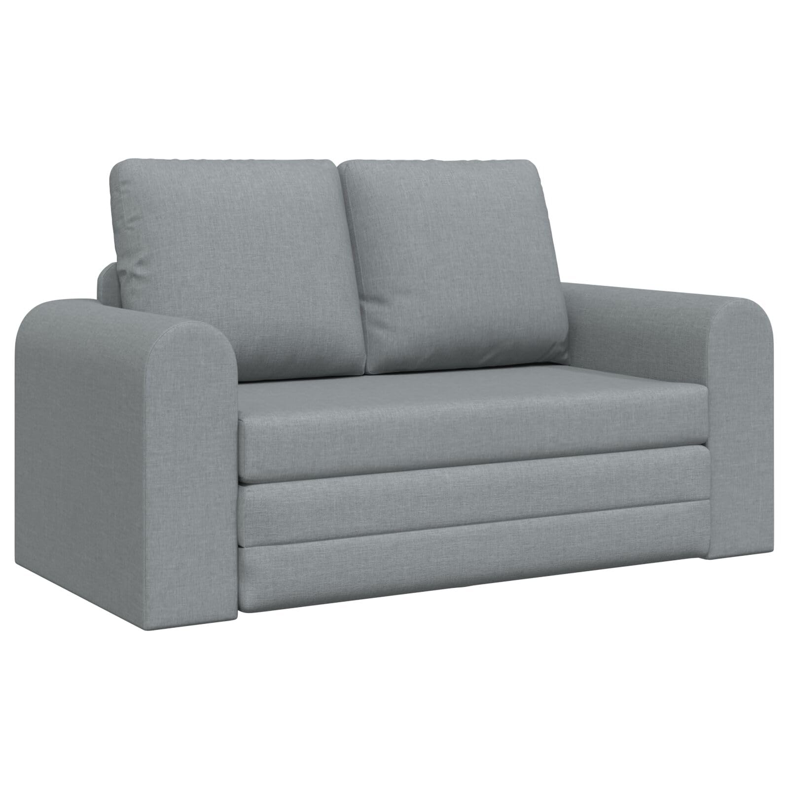 Festnight Divano Letto 2 Posti, Divano 2 Posti, Divano Letto Matrimoniale, Divano Letto Pieghevole, Divano Letto 2-in-1 in Tessuto Grigio Chiaro 148x71x83 cm