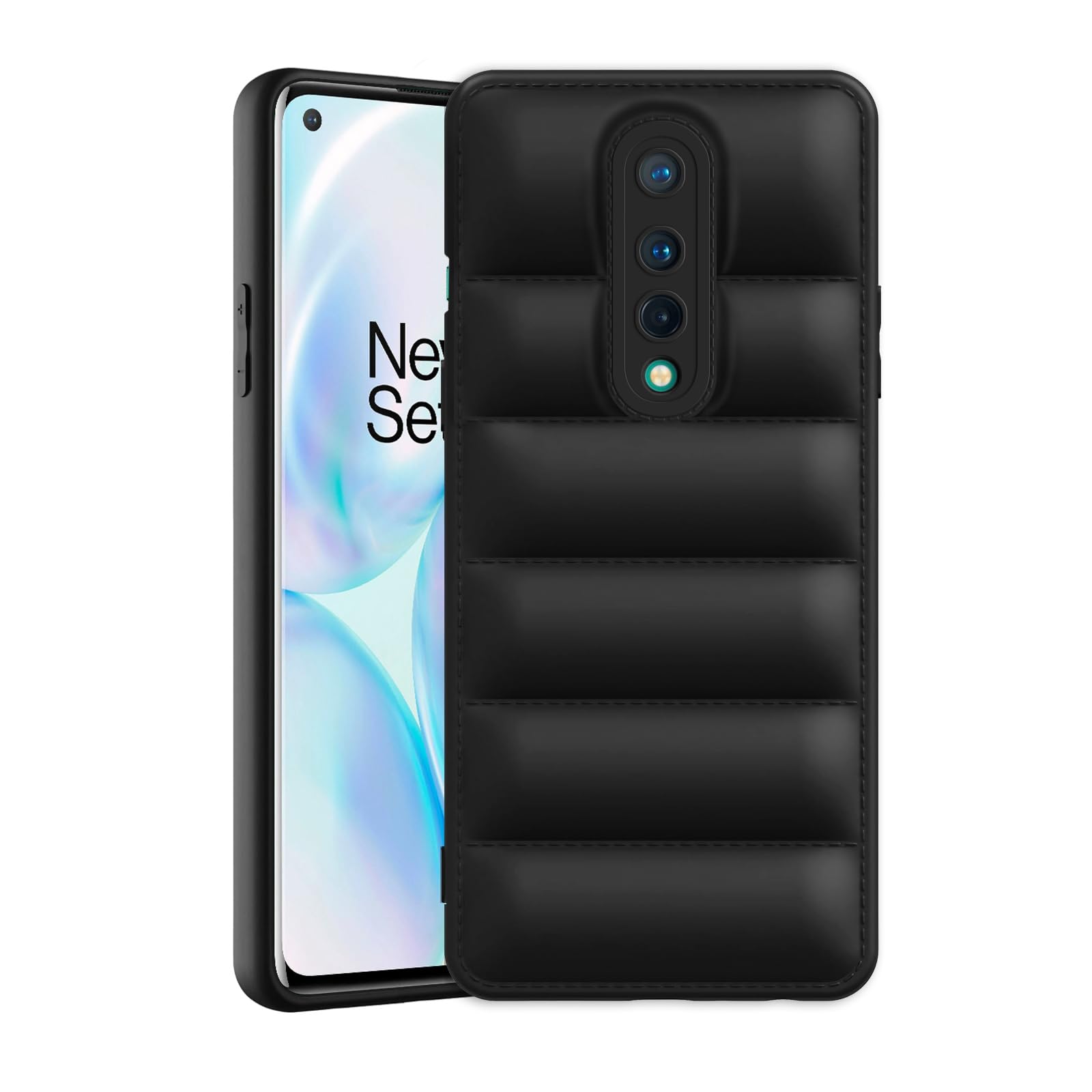 Amazon Brand - Solimo Puffer Case Camera Protection Soft Back Cover for OnePlus 8 - Black (B0CQT7LVFQ) Amazon Price History, Amazon Price Tracker