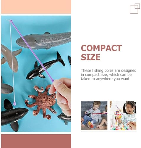 Miniatura 7 de 30 Uds bastones de pesca magnéticos juego de pesca juguete pesca caña de pescar caña de pescar postes magnéticos obras piscina bañera juguetes para